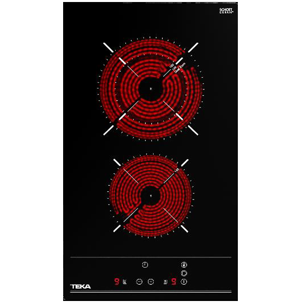 Teka TBC 32010 TTC Preto Embutido 30 cm Cerâmica 2 zona(s)