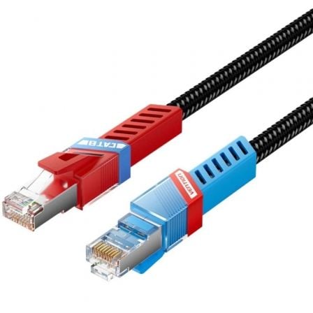 CABLE DE RED RJ45 SFTP VENTION IKJBD CAT.8 GAMING 50CM NEGRO