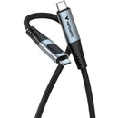 VERBATIM CABO USB-C 100W 480MBPS C DISPLAY NYLON BLACK 1.20MT