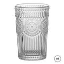 COPO DE CRISTAL COM RELEVO 330 ML, 6 UNIDADES