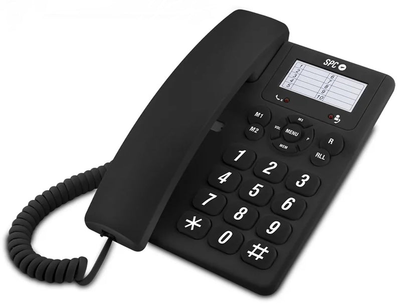 TELEFONO GONDOLA SPC 3602N MONOPIEZA NEGRO