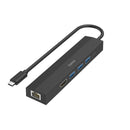 HUB HAMA USB-C MULTIPORT, 6 PORTS, 3 X USB-A, USB-C, HDMI, LAN ET