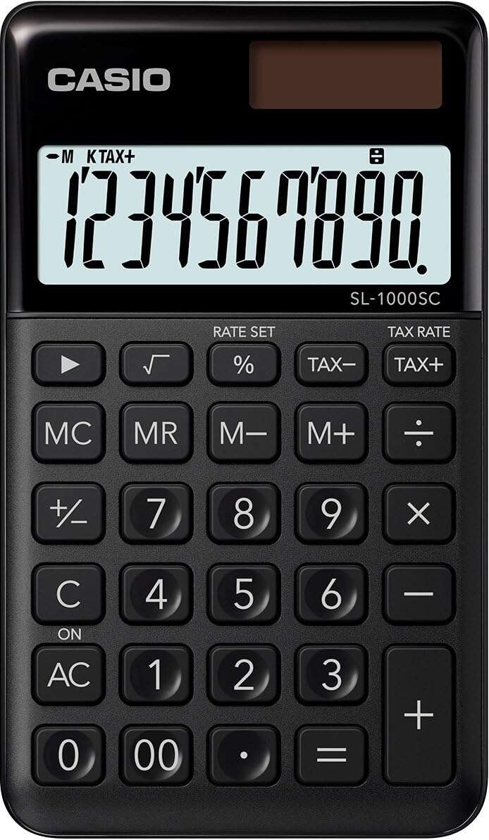 CALCULADORA CASIO BOLSO  -SL1000SCBK