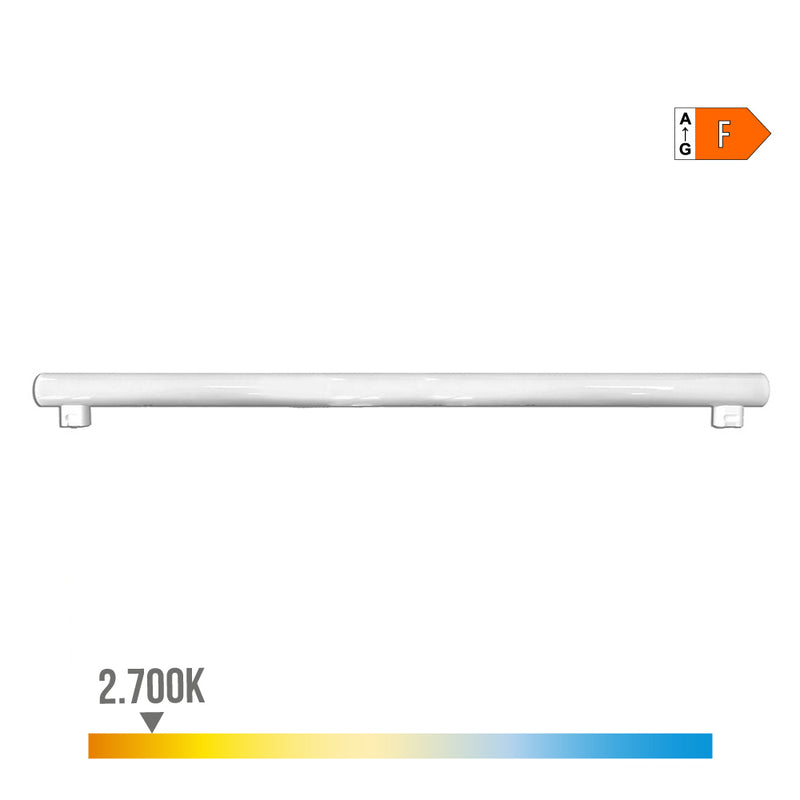 LÂMPADA LED LINESTRA 2 CASQUILHOS S14S 18W 1800LM 2700K LUZ QUENT