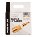 CONECTORES ADAPTADORES DE LATÃO EURO FÊMEA/ORION MACHO ¼ POL, 2 P