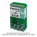 CAIXA S 25 UNID. ANILHA PLANA LARGA ZINCO 3,2X9MM FADIX
