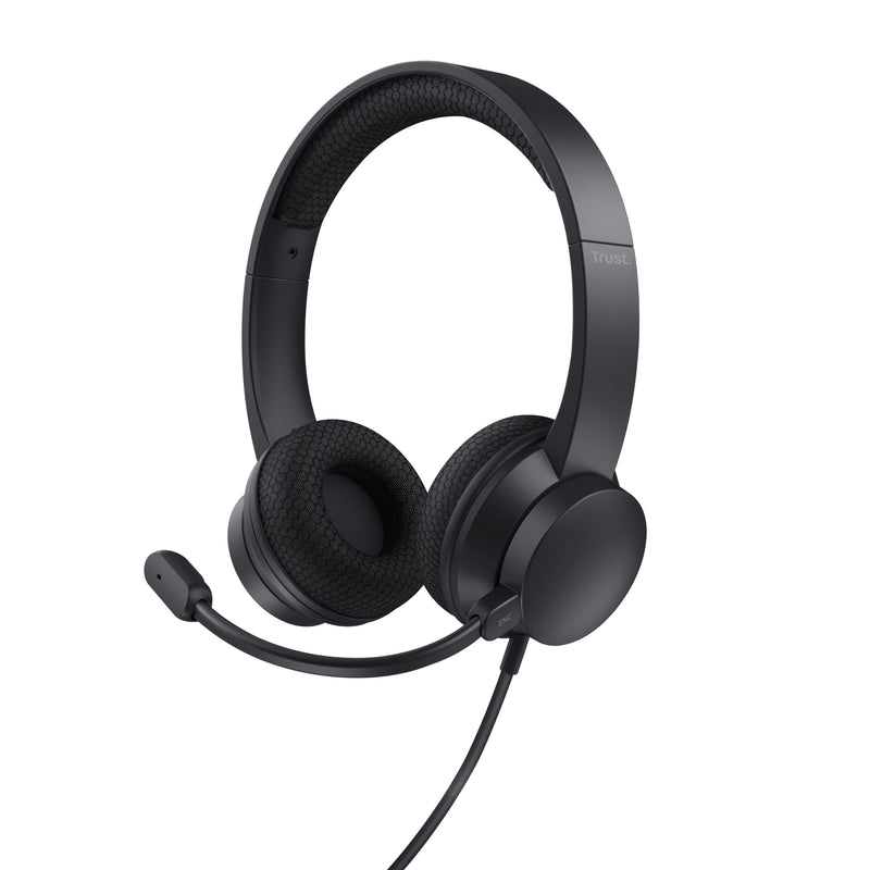 AURICULARES TRUST HS-260 CON MICRÓFONO USB NEGROS