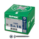 CAIXA 1000 UNIDADES. PARAFUSO DE CABEÇA PLANA UNIVERSAL WIROX 3,5