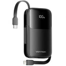 POWERBANK 10000MAH VENTION I11BA 22.5W NEGRA INCLUYE CABLE USB TI