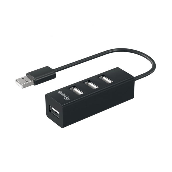 Equip 128955 hub de interface USB 2.0 480 Mbit/s Preto