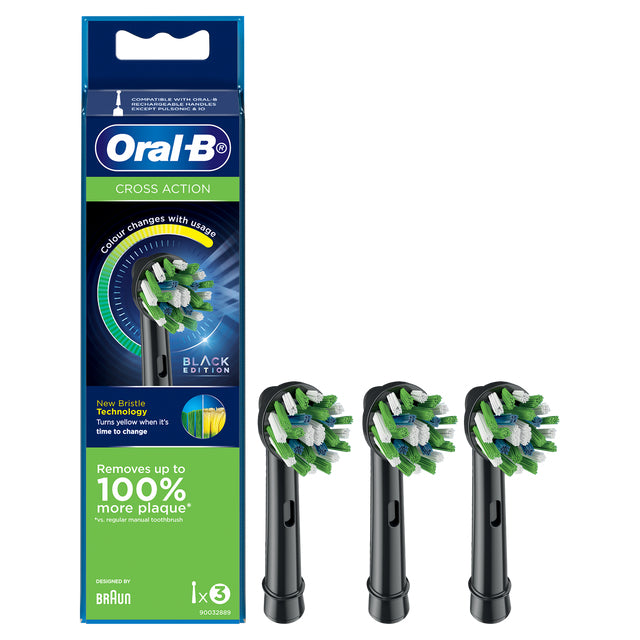 Oral-B BRAEB50_3FFS cabeça de escova de dentes 3 unidade(s) Preto