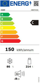FRIGORÍFICO COMBINADO ENCASTRE HAIER HBW7519C 193X54 NF