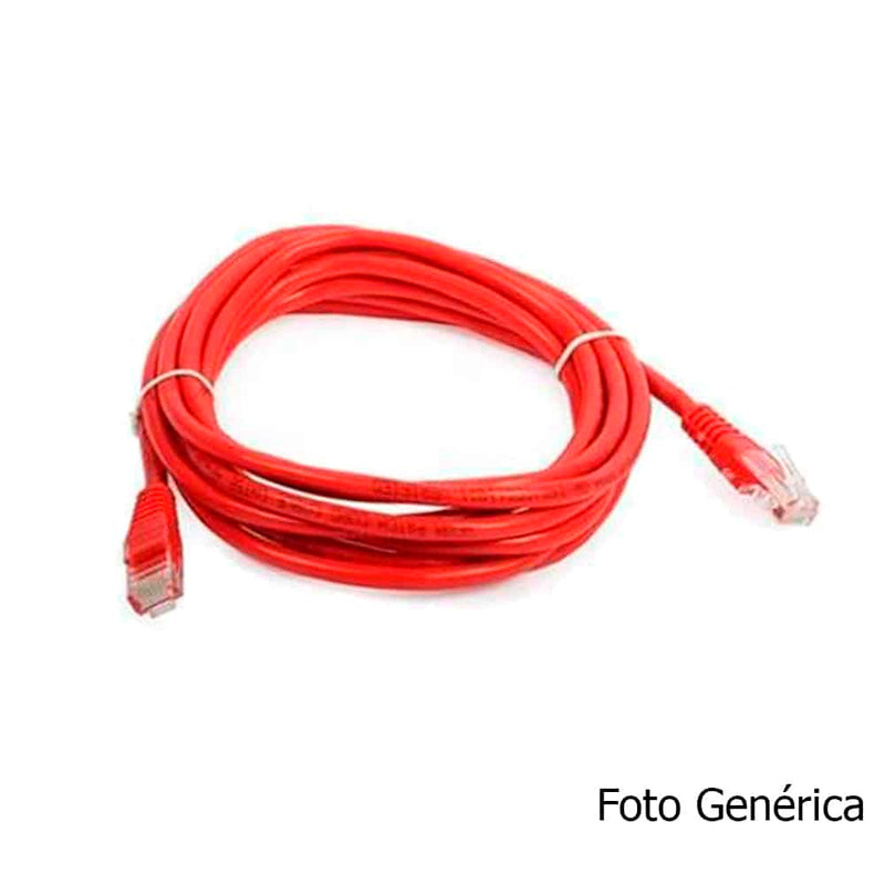 CABO REDE CAT 6.  0.25M  - VERMELHO