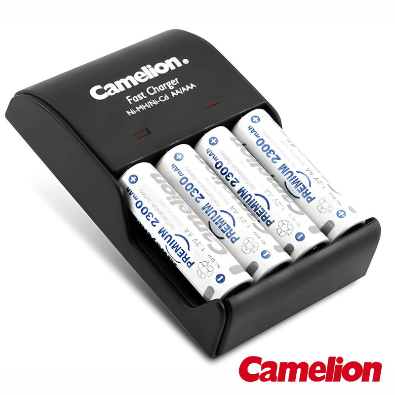 CARREGADOR UNIVERSAL AAAAA C 4 PILHAS AA 2300MAH CAMELION