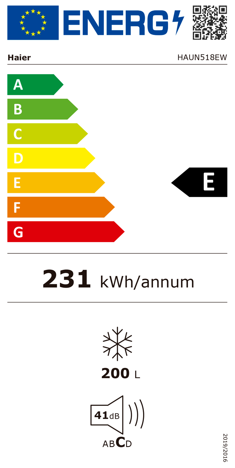 CONGELADOR VERTICAL HAIER HAUN518EW 177X54 NF INT