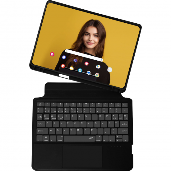 CAPA E TECLADO BT SILVER HT TAB A9+ 11" BLACK LAYOUT ES