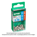 CAIXA 25 UNID. PARAFUSO MADEIRA SPAX CABEZA PLANA INOX A2 3,0X16M