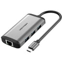 DOCKING USB TIPO-C VENTION CNCHB 1XHDMI 3XUSB 1XUSB TIPO-C 1XRJ45