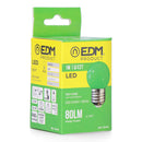 LÂMPADA ESFÉRICA LED E27 1W 80LM LUZ VERDE Ø45X69MM EDM