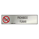 SINAL INFORMATIVO ´´PROHIBIDO FUMAR´´ (INOX ADESIVO 0.8MM) 5X20