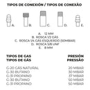FOGAREIRO DE GAS BUTANO/PROPANO Ø60CM 3 FOGOS. VAELLO
