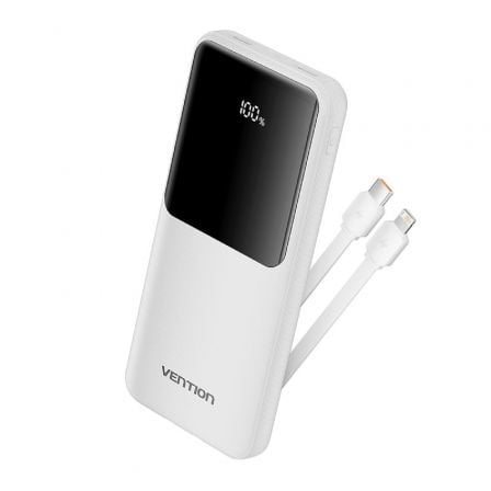 POWERBANK 10000MAH VENTION FHOW0 22.5W BLANCA INCLUYE CABLE USB T