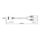 CABO 20CM ADAPTADOR AUDIO 1M A 2H JACK 3,5 STEREO LOGILINK