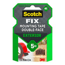 FITA DE MONTAGEM DUPLA FACE, EXTERIOR, 19 MM X 1,5 M, MAX 5 KG