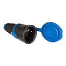 TOMADA AÉREA DE BORRACHA COM TAMPA 16A 250V T/TL IP54 4,8MM PRETO