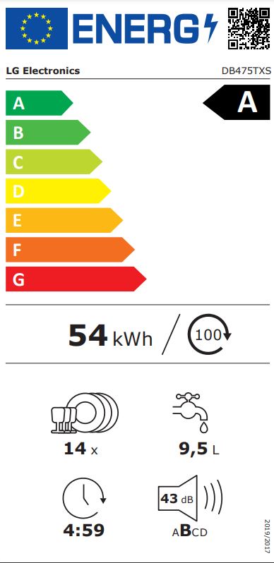 LG MAQUINA LOUÇA DE ENCASTRE TOTAL 14 TALHERES WIFI (A)