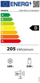 FRIGORÍFICO COMBINADO GRUNDIG GKPN46931XP 2035X595 INOX