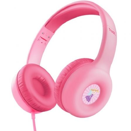 AURICULARES INFANTILES TRUST NOUNA KIDS CON MICRÓFONO ROSAS