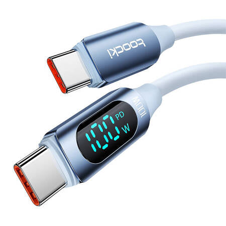 CABLE USB-C TO USB-C TOOCKI TXCTT1- XX04-B2, 2M, FC 100W (BLUE)