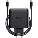 CARGADOR DE PARED GAN TRUST MAXO 100W 2XUSB TIPO-CINCLUYE CABLE U