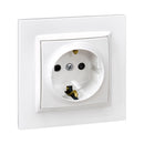 PLUGUE 2P+T TIPO F BRANCO COM QUADRO