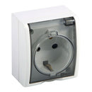BASE DE SUPERFÍCIE, SCHUKO 2P+T, 16A 250V~, IP54, SÉRIE AQUARIUS,