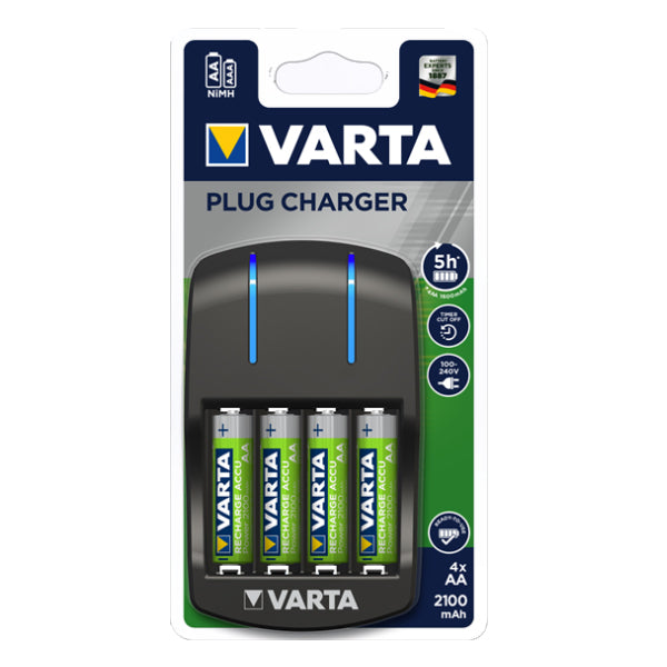 Varta Pocket Charger 2100 mAh carregador de bateria Pilhas AC