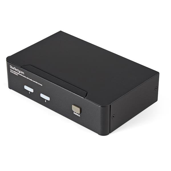 StarTech.com Comutador KVM de 2 Portas HDMI com Áudio e Hub USB 2