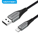 Vention LABHH cabo Lightning 2 m Alumínio, Cinzento