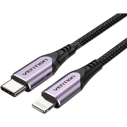 Vention TACVF cabo para telemóvel Preto, Roxo 1 m USB C Lightning