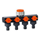 ADAPTADOR DE 4 VIAS PARA TORNEIRA DE JARDIM COM CONEXÃO RÁPIDA 19
