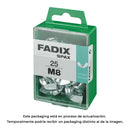 CAIXA M 25 UNID. PORCA AUTO-BLOQUEIO ZINCO M 8 FADIX