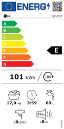 MÁQUINA DE LAVAR ROUPA LG F1P1CY2T 17KG INOX