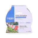 FITA DE SINALIZAÇAO BRANCA/VERMELHA 200M X 50MM EDM