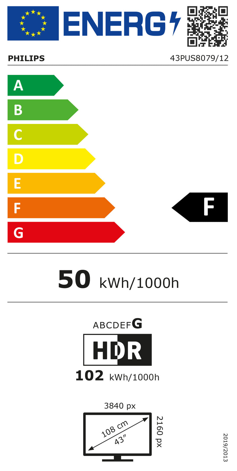 Philips 43PUS8079/12 TV 109,2 cm (43") 4K Ultra HD Smart TV Wi-F