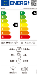 MÁQUINA DE LAVAR E SECAR ROUPA HAIER HWD100-BD14397US 10/6KG
