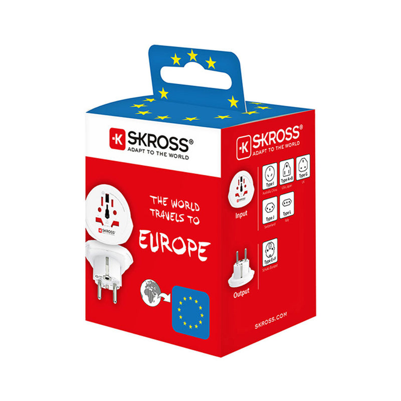 SKROSS ADAPTADOR TOMADA VIAGEM WORLD TO EUROPE C TERRA