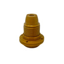 CASQUILHO E14 ASF TODO ROSCADO + 2 ANILHAS, OURO BRILHANTE