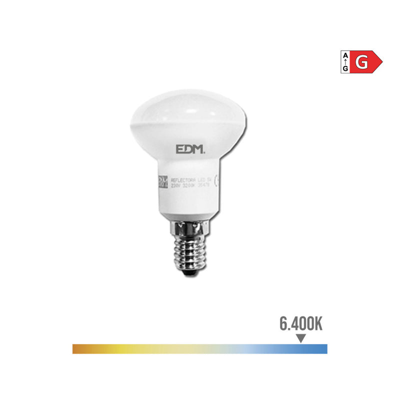 LÂMPADA REFLETORA LED R50 E14 5W 400LM 6400K LUZ FRIA Ø50X86MM ED