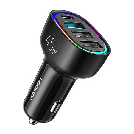 CARREGADOR DE CARRO JOYROOM JR-CL09, 4 PORTAS, 1X USB-C PD, 1X QC